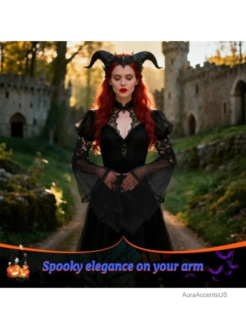 Detachable Lace Arm Sleeves Gloves Gothic Wedding Halloween Vampire Costume